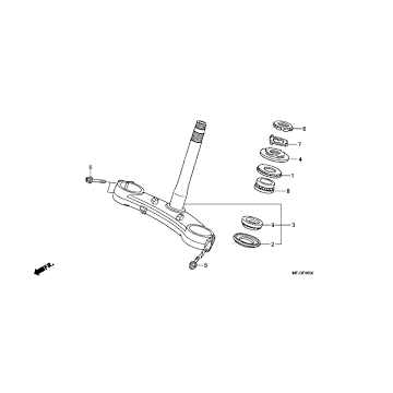 Bearing, Upper/Lower, Head Pipe [Neck], Honda CB500x