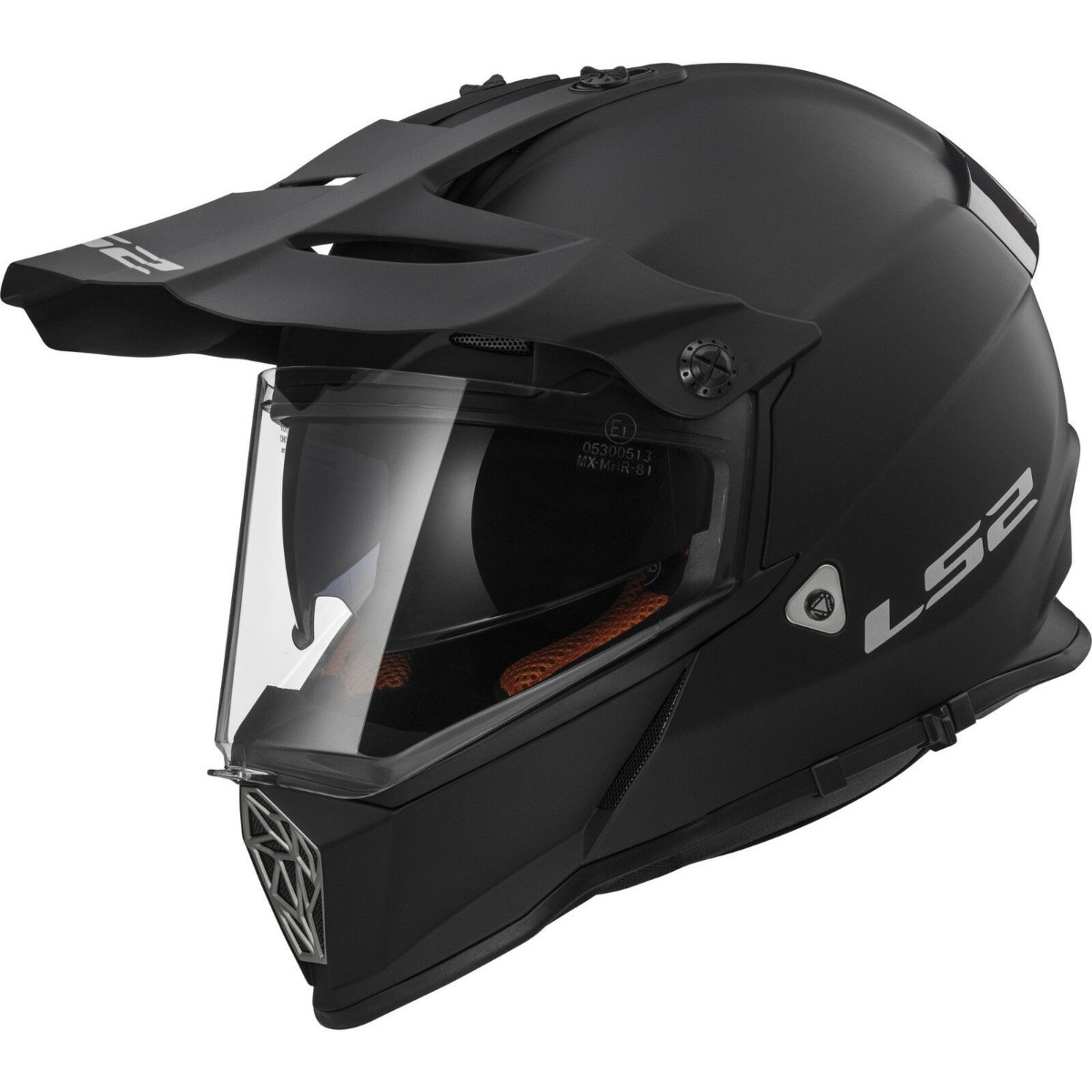 LS2 MX436 Pioneer Quaterback Motorcycle Helmet Titanium Dual Sport Motocross 